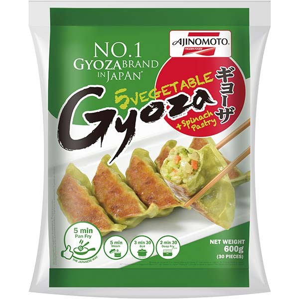 Ajinomoto Frozen Gyoza Vegetable & Spinach Pastry 30pc 600g