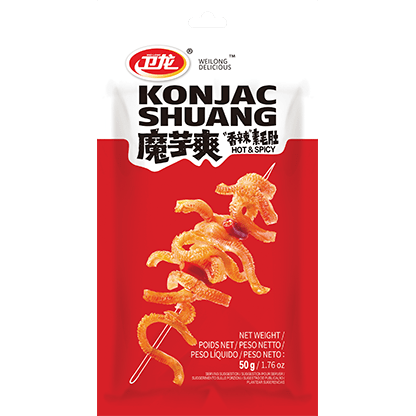Weilong Delicious Konjac Shuang Heet en Pittig 50g | Amazing Oriental