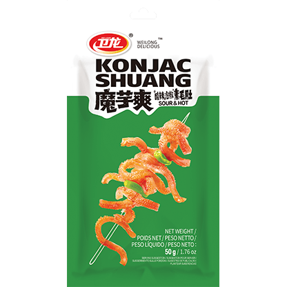 Weilong Delicious Konjac Shuang Zuur en Pittig 50g | Amazing Oriental