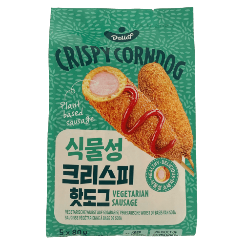 Delief Crispy Corndog with Vegetarian Sausage 400g