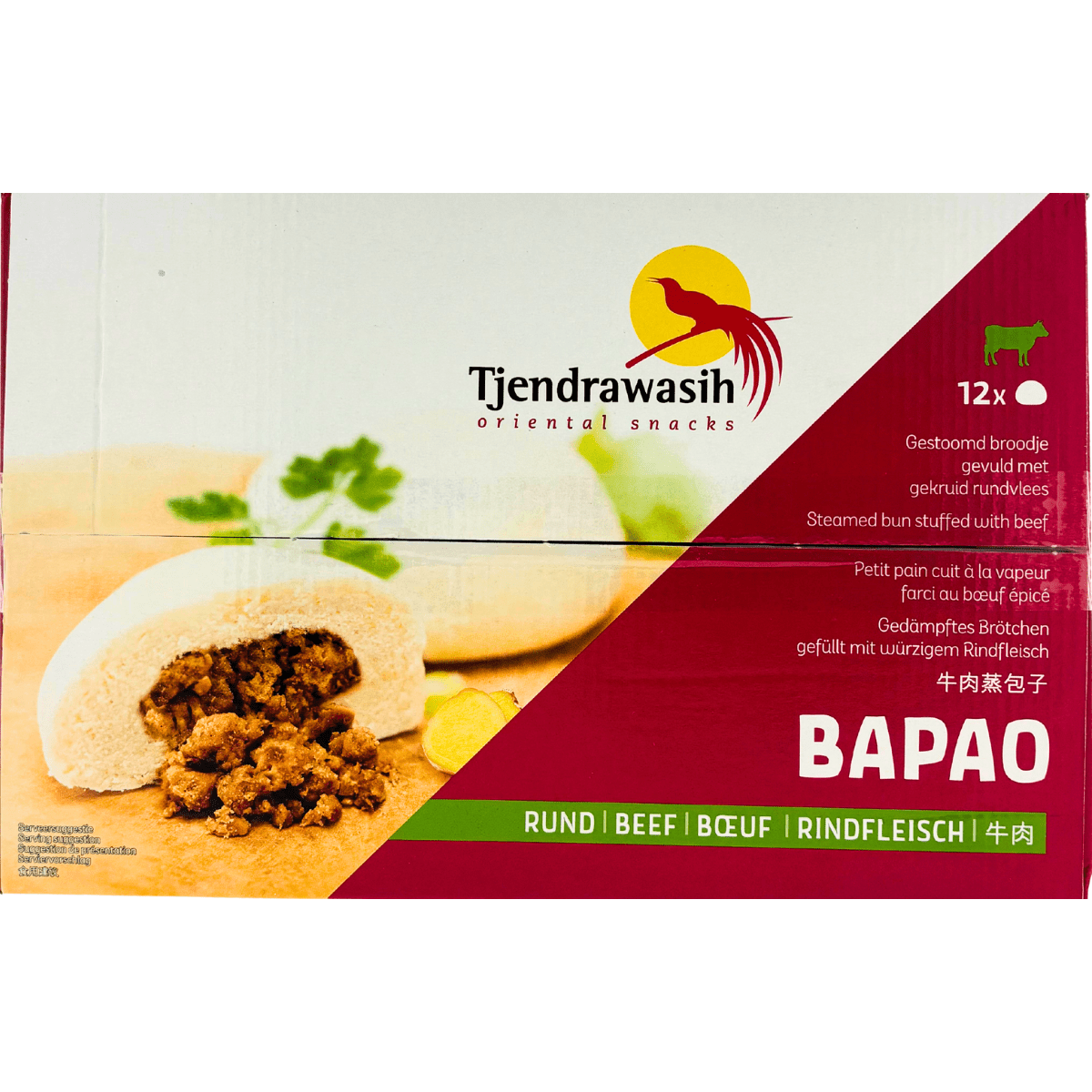 Tjendrawasih Bevroren Bapao met Rundvleesvulling 12x120g  Amazing Oriental