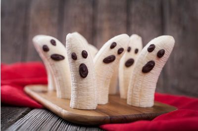 Spooky Bananas with Homemade Chocolate Paste