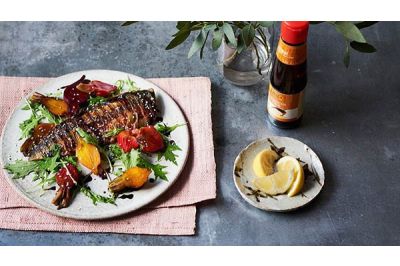 Pan Griddled Mackerel with Soy Glazed Beetroot
