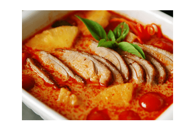 Rode Curry met Eend en Lychees