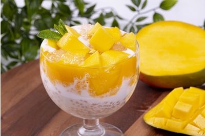 Mango Dessert With Sago Pearls