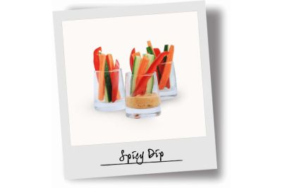Spicy dip met crudites
