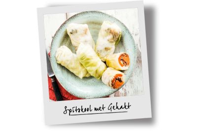 Spitskoolrolletjes met Koreaans gehakt