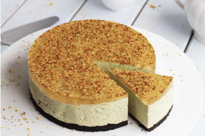 Matcha Cheesecake With Osmanthus Flower