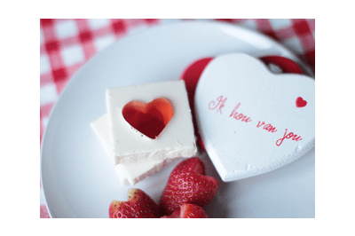 Kokosroompudding met aardbeienjelly