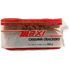 Maxi Cassava Crackers 4x4cm (unbaked) 350g