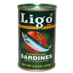 Ligo Sardines In Tomato Sauce 155g