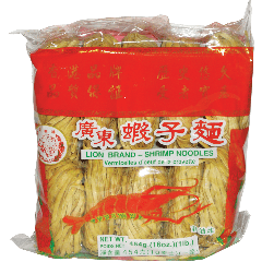 獅牌 蝦子粗面 454克