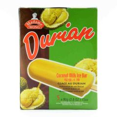 Madame Wong Frozen Coconut Milk Ice Bar Durian 5x80g