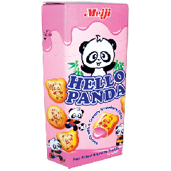 Meiji Hello Panda Koekjes met Aardbeiensmaak Vulling 50g