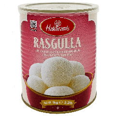 Haldiram's Rasgulla Zachte Hüttenkäse Dumplings in Rozensuikersiroop 1kg