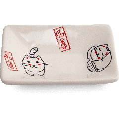 和风猫咪酱油碟 3.5x2.5厘米 / Schaaltje Happy Cat 3.5x2.5cm