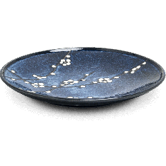 海蓝樱花碟 22.5厘米