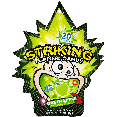 Yuhin Striking Popping Candy Green Apple Flavored 30g