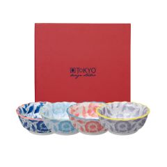 Tokyo Botanique Bowl Set 4pcs 9.2x3.5cm (4 colors)
