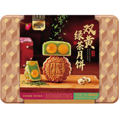 日威 双黄绿茶月饼 4件 720克