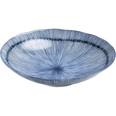 日式蓝陶椭圆碟  22.5x17.5x5cm / Tokusa Bord Ovaal 22.5x17.5x5cm