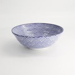 Nippon Blue Ramen Bowl 21x7.8cm 1000ml Wave