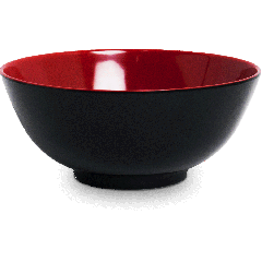 Kom 15cm Rood/Zwart Melamine