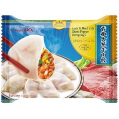 Hong's Leek & Beef With Green Pepper Dumplings 410g