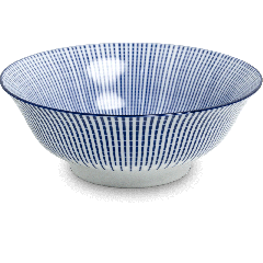 Kom Tokusa Blauw China 20x8cm 