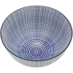 Oriental Kom Rond Blauwe Strepen Blue Ø13.5cm 