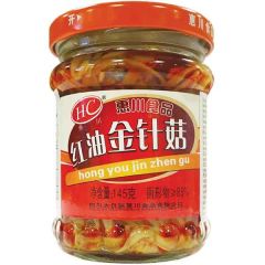 Huichuan Chilli Oil Enoki Mushroom 145g 