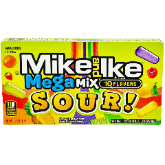 Mike And Ike Mega Mix Sour Chewy Fruit 141g