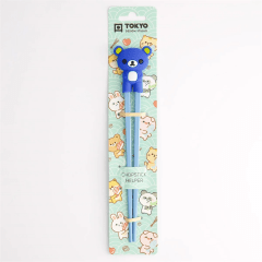 Tokyo Children Chopsticks Bear Blue 22cm