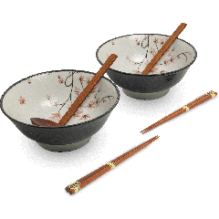 Oriental Ramen Kom Set Acer Blad 6-delig 