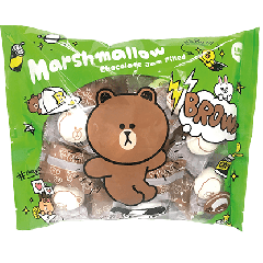 Line Friends Chocolate Flavour Jam Filled Marshmallow 180g