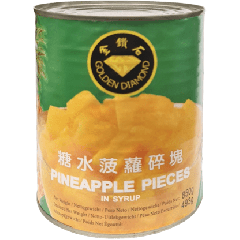 Golden Diamond Stukjes Ananas In Lichte Siroop 850g