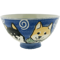 柴犬藍色碗 12.5公分