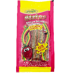 Woogie Sour Gummi Sticks Strawberry Flavour 80g