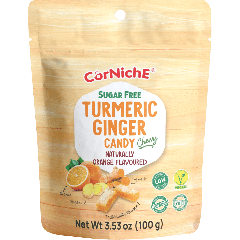 Corniche Sugar Free Turmeric Ginger Candy Orange Flav. 100g