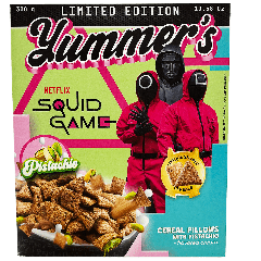 Yummer's 穀物枕頭 配開心果口味奶油 300克（限量版 - Netflix 鱿魚游戏）