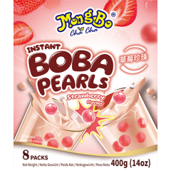 Boba Pearls with Strawberry Flavour 400g