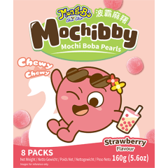 Mongbo Chacha Mini Mochi Balls - Strawberry Flavor 160g