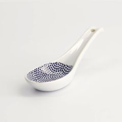 Tokyo Nippon Lepel Blauw / Witte Stippen 13,8x4,8cm