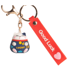 Keychain Lucky Cat Blue