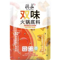 德庄双味火锅底料 麻辣清油+牛肝菌汤 300克 / De Zhuang Double Flavour Hot Pot Base (Spicy 52/ Mushroom) 300g