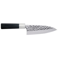 Knife Stainless Steel Deba 15cm 3mm Thick Hammered Style
