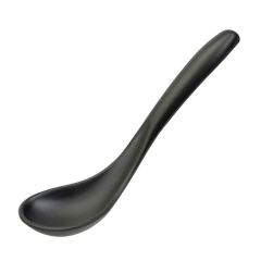 Melamine Zen soup spoon 18.5cm Black