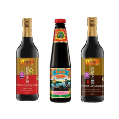 LKK Premium Lichte Sojasaus 500ml + Premium Donkere Sojasaus 500ml + oyster Saus 510g