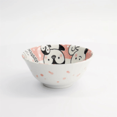 Kawaii Animals Tayo Bowl Pink 15.5x6.8cm 500ml 