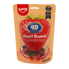 Amos 4D Strawberry Burst Fruit Gummy 65g